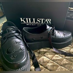 Killstar creepers stars and moon platform loafers